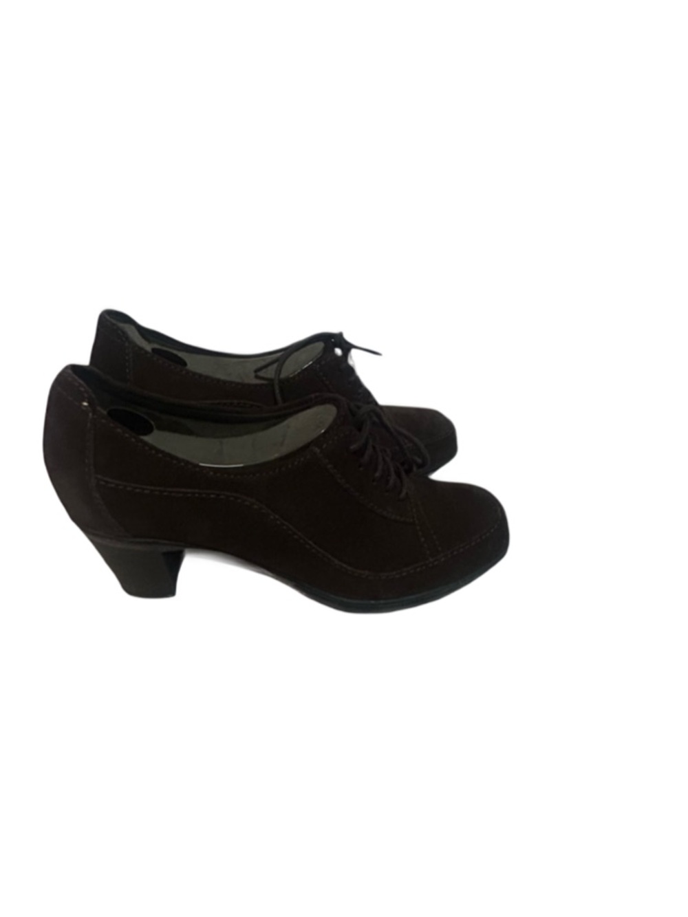 Clarks Dark Brown Lace-Up Low Heel Ankle Booties